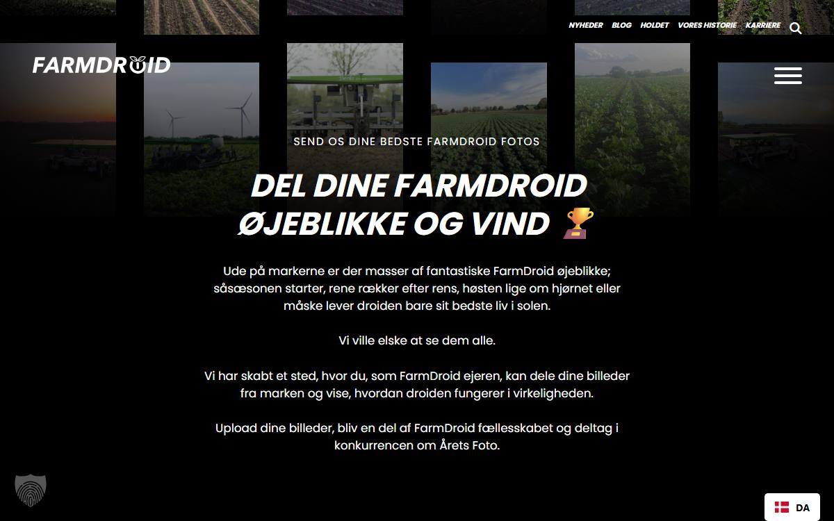 Skærmbillede af konkurrencen hos FarmDroid