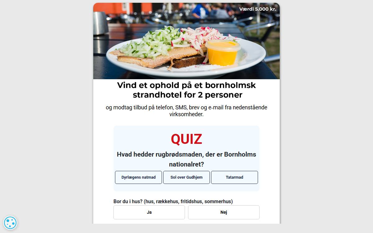 Skærmbillede af konkurrencen hos E-forbruger