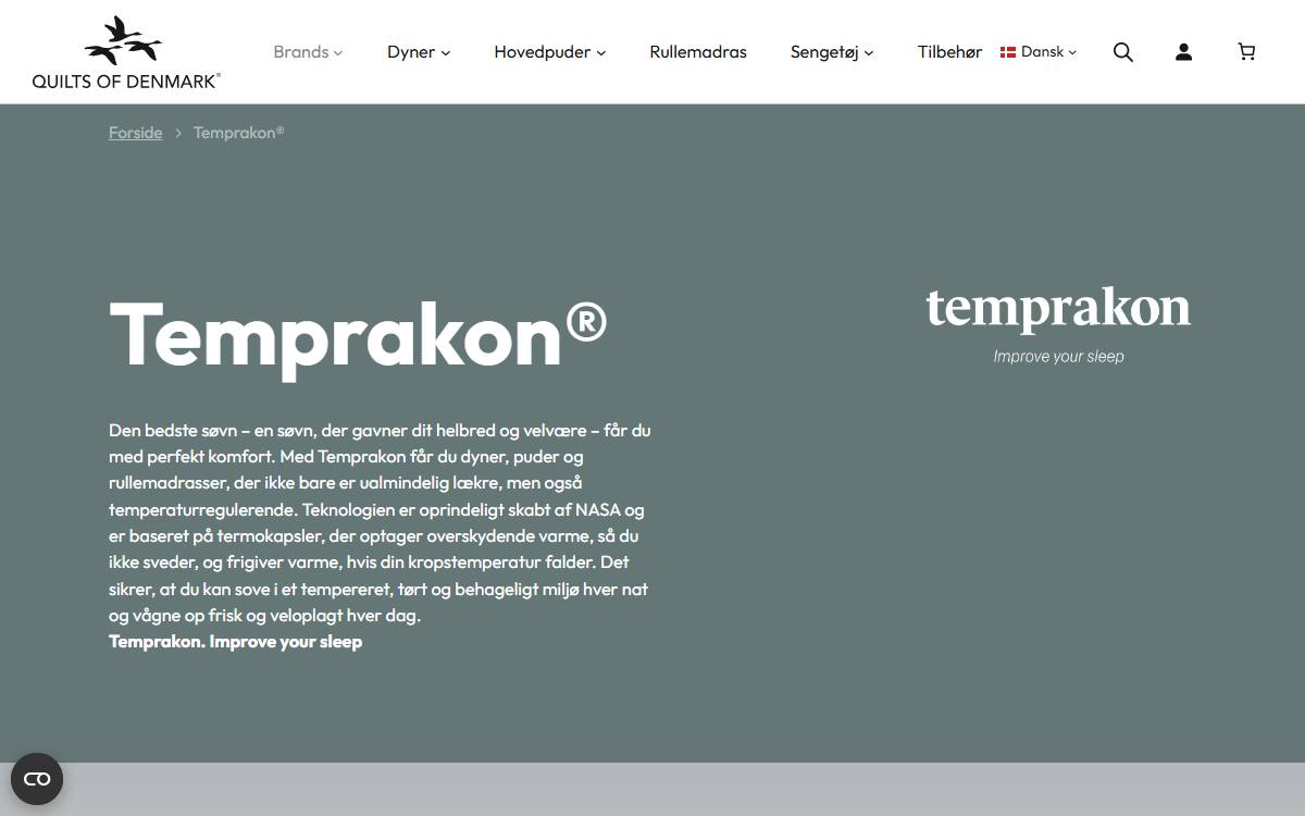 Skærmbillede af konkurrencen hos Temprakon
