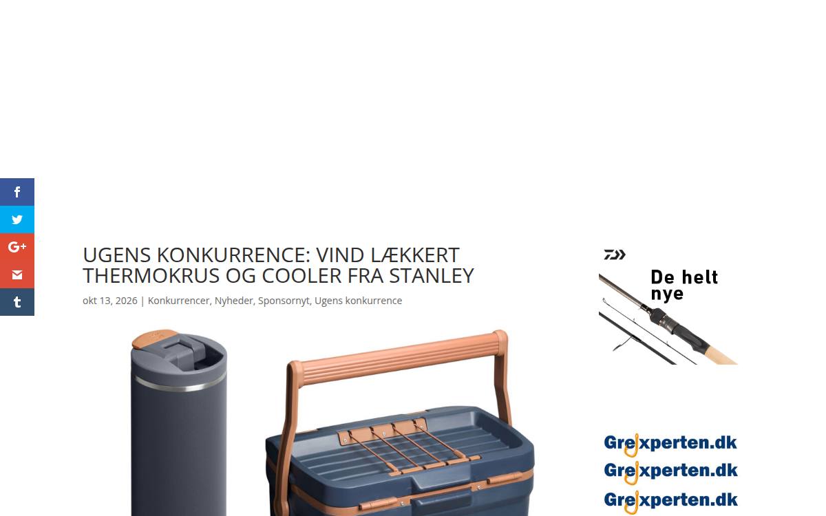 Skærmbillede af konkurrencen hos Fisk & Fri