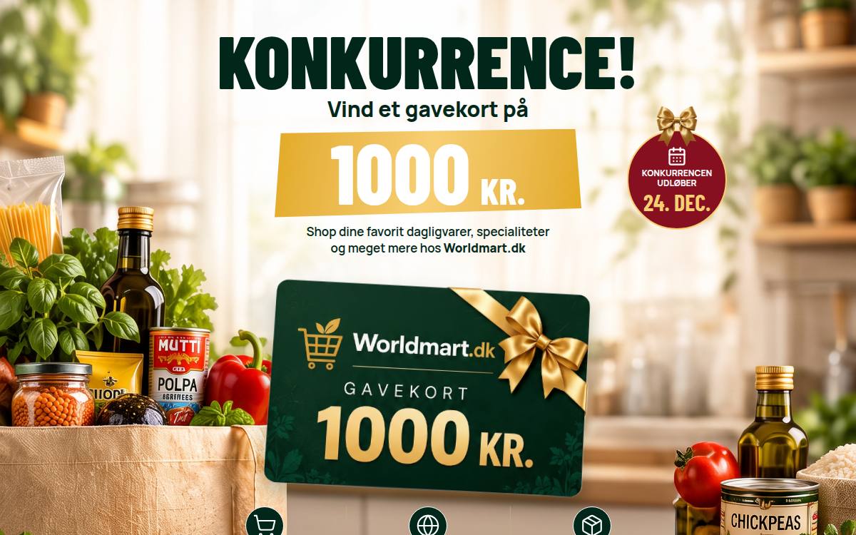 Skærmbillede af konkurrencen hos Worldmart.dk