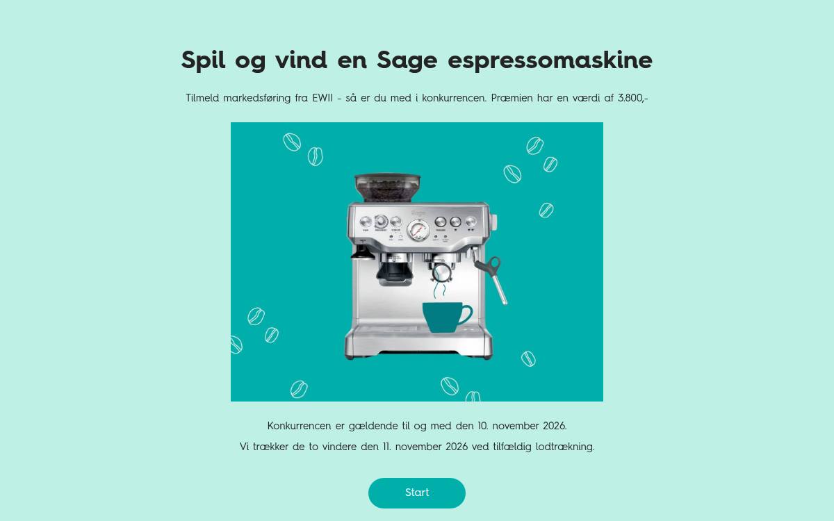Skærmbillede af konkurrencen hos EWII
